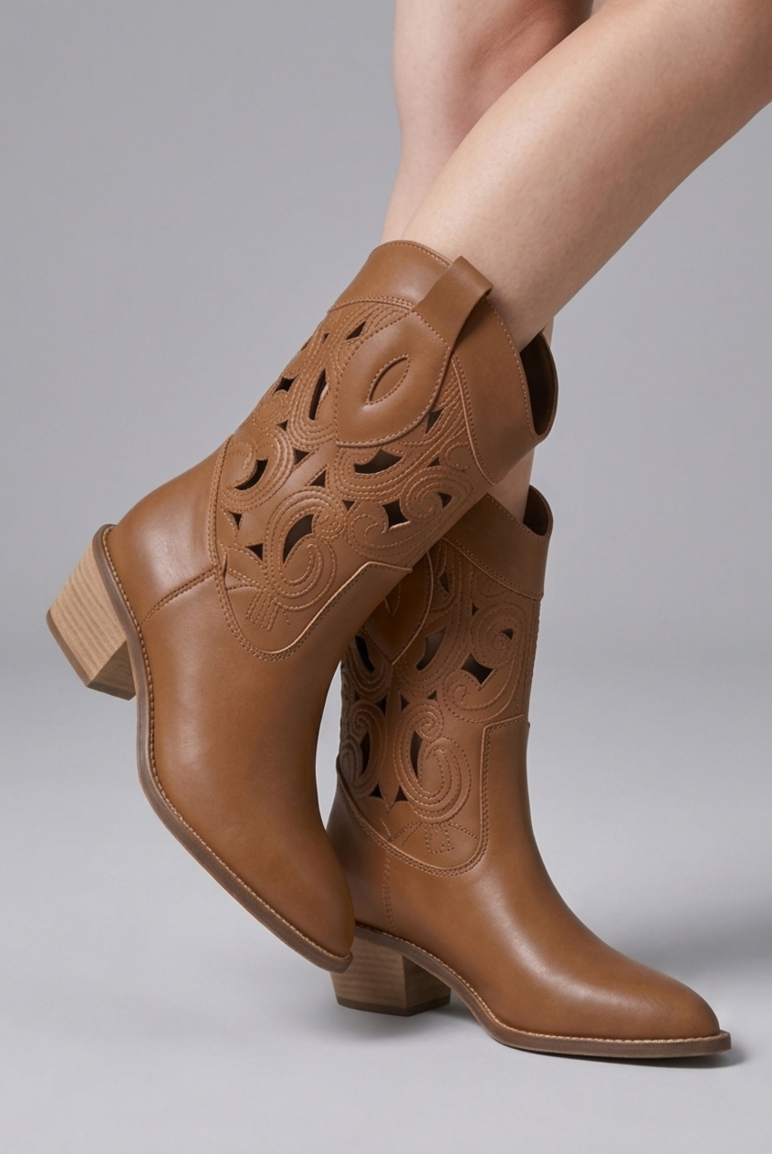 Botines Modernos en Cuero de Vaca