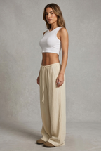 Pantalones lino básicos