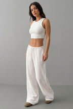 Pantalones lino básicos