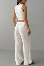 Pantalones lino básicos
