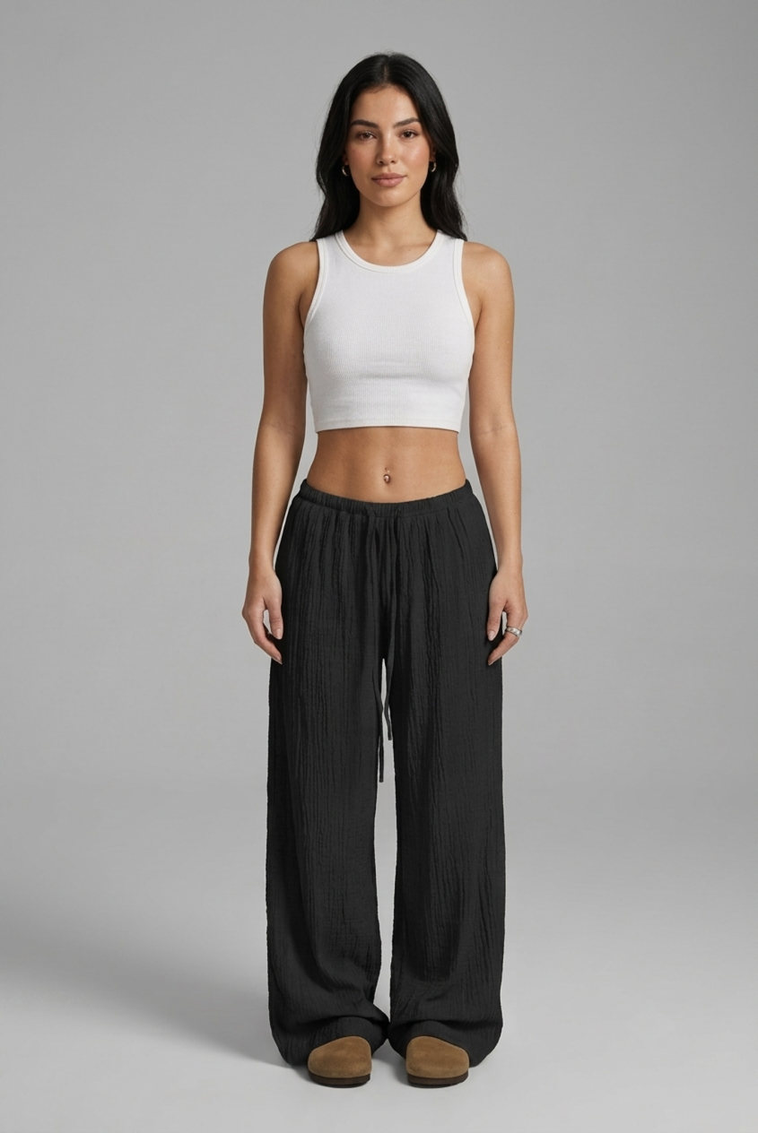 Pantalones lino básicos