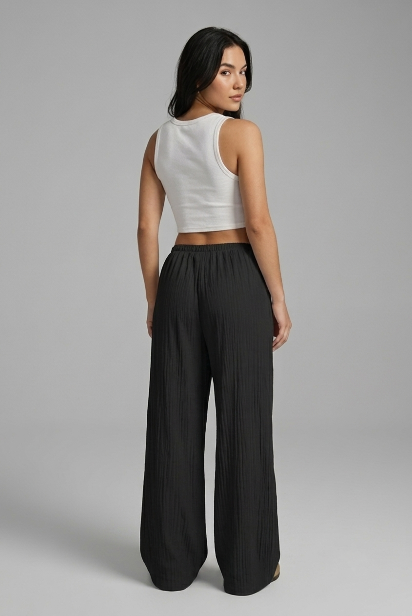 Pantalones lino básicos